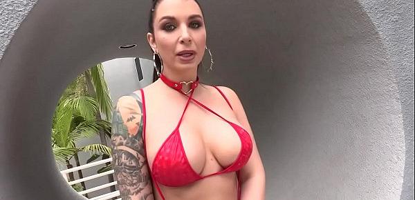  Busty Ivy Lebelle presented her first blowbang party